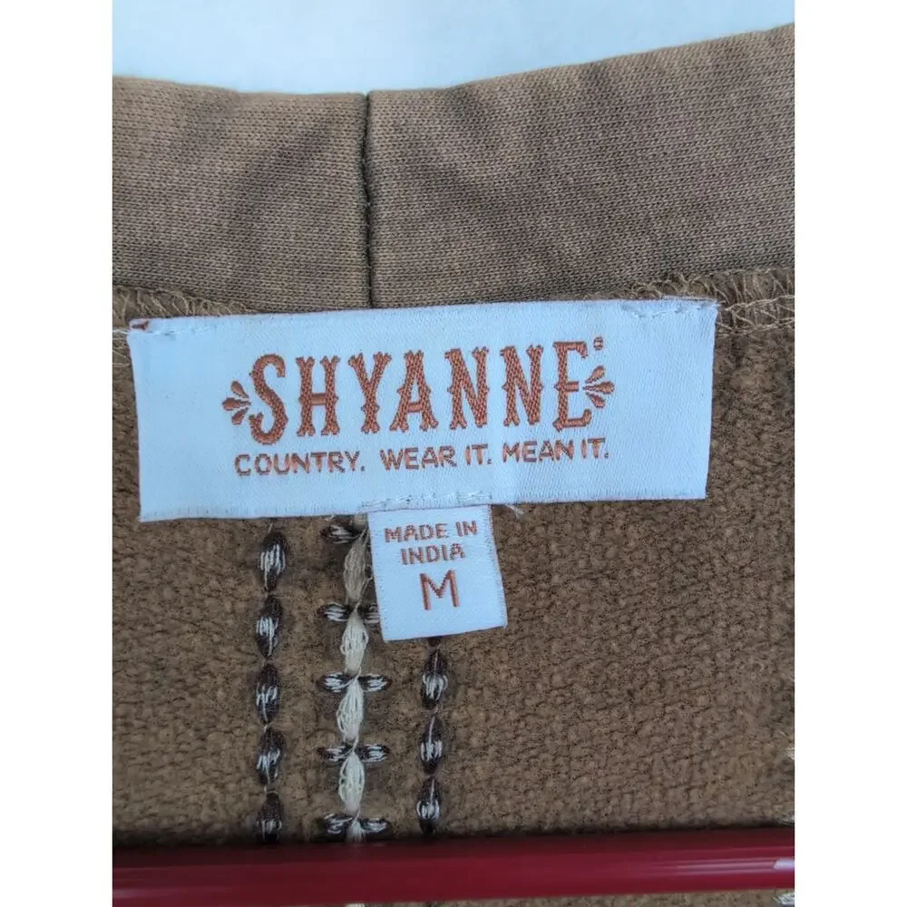 Shyanne tan embroidered beaded duster Size Medium Western Boho Cowgirl Rodeo